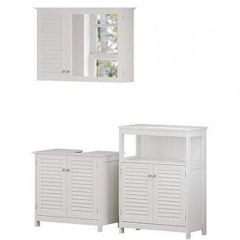 Vicco - Conjunto de muebles de baño Riad, Blanco, 3 piezas, opción 6
