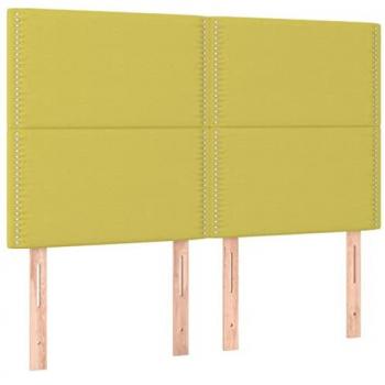 Cabecero con luces LED tela verde 144x5x118/128 cm Vidaxl