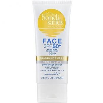 Bondi Sands SPF 50+ Face Fragrance Free Protective Tinted Cream for a Matt Look SPF 50+ 75 ml