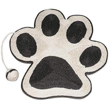 ARQUIVET Rascador Huella Negro con ratón para Gatos - 40 x 36 cm - Rascadores Grandes - Arañador, Alfombra para felinos Horizontal - Accesorios para Gatos - Afilador de uñas