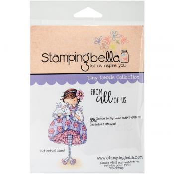 Stamping bella se aferran sello de 6,5 pulgadas x 4.5 Tiny Townie Becky Loves conejo Wobbles, acrílico, multicolor