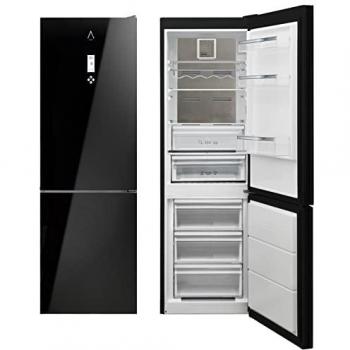 Frigorífico Combi Alpha Pegasus Elite Pro-185 Cristal Negro, Metal Cooling, No Frost, Zona 0, Inverter, Alta Gama