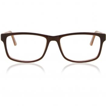 Gafas Anti-Azules Oval Montuta Completa Plástico Marrón Armazones para Hombre - SmartBuy Collection