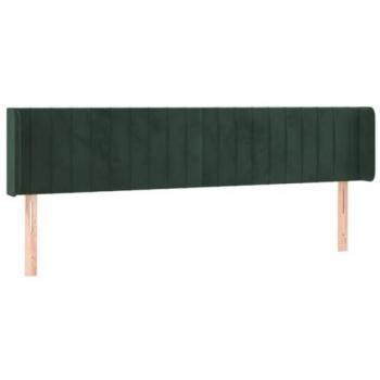 Cabecero de terciopelo verde oscuro 183x16x78/88 cm Vidaxl
