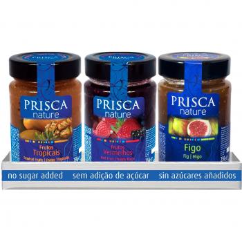 PRISCA Mermelada de Tomate, Higos, Frutos Rojos Sin Azúcar - Paquete com 3 Unidades