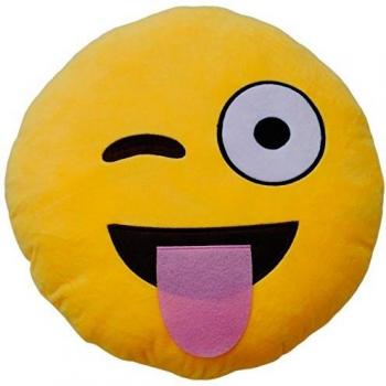 Emoticonworld Lengua - Cojín emoticono, 32 cm