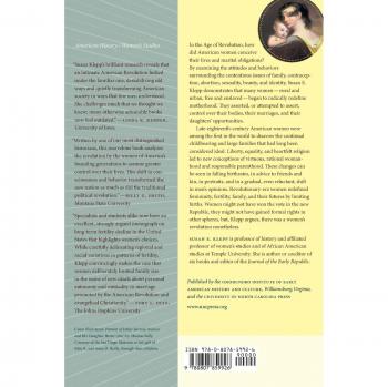 Revolutionary Conceptions: Women's Fertility and Family Limitation in Early America (1760-1820)