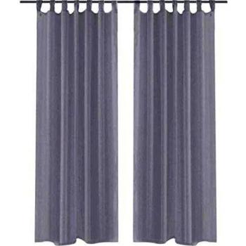 vidaXL 2X Cortinas Transparentes Blancas 140x225cm Visillo Ventana Decoración