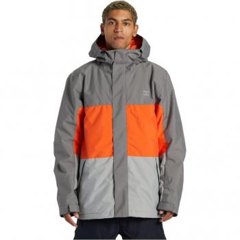 Chaqueta de ski de hombre Defy DC Shoes gris naranja intenso - S