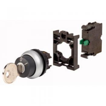 Eaton M22-WS-K10-BVP Key Switch with Plastic Front Ring, Black
