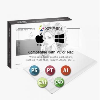 XP-PEN Tableta Gráfica de Dibujo10x6 con 8 Teclas de Acceso rápido