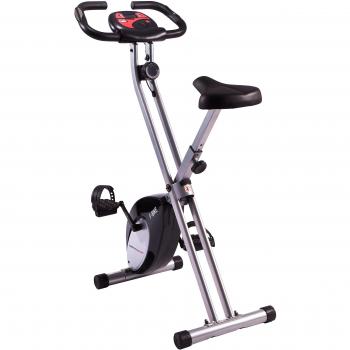 Ultrasport F-Bike, entrenador en casa, computadora de entrenamiento LCD para bicicleta de fitness, bicicleta estática plegable,peso máximo del usuario 100kg, Medición pulso, 8 niveles de resistencia