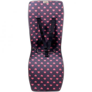 Colchoneta para Silla de Paseo Jyoko Fluor Heart con Protección Duradera compatible con Baby Jogger City Mini y Joolz