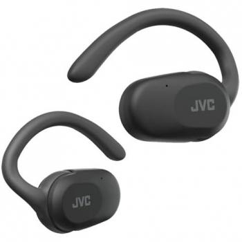Auriculares Bluetooth Inalámbricos JVC HA-NP40T - Oído Abierto, 26h de Batería, Ligeros y Resistentes a Salpicaduras, Control Táctil (Negro)