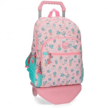 Movom Cactus Mochila Doble Compartimento con Carro Rosa 33x44x13,5 cms Poliéster 19.6L