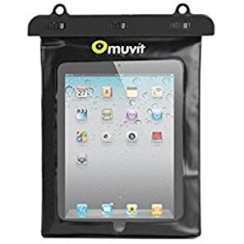 Muvit Tablets 10 Bolsa Estanca Funda Acuática, Unisex, Negro, Talla Única