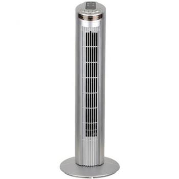 Ventilador de Torre Orbigo Plata 45W con Remoto Oscilante