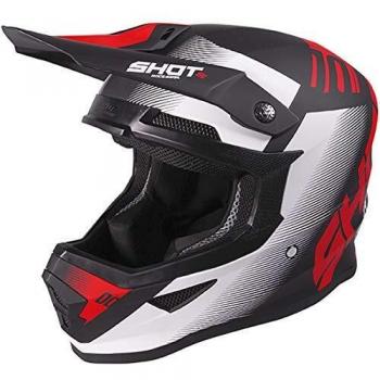 SHOT Casco Cross Furious Trust negro rojo mate