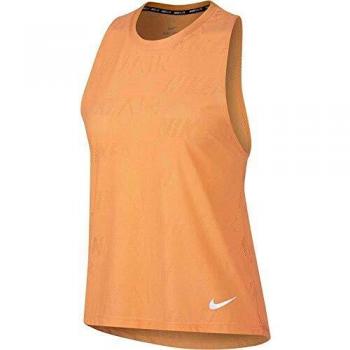Nike W Nk Tank Air Camiseta, Mujer, Fuel Orange/White, XL