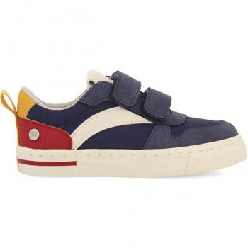 Zapatilla Retro Azul Marino con Cierres Ajustables para Niña y Niño - Estilo Retro