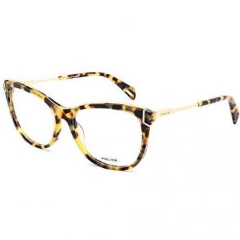 Police VPLA900777 Stylish Women's Eyeglass Frame, Brown, Ø 55 mm