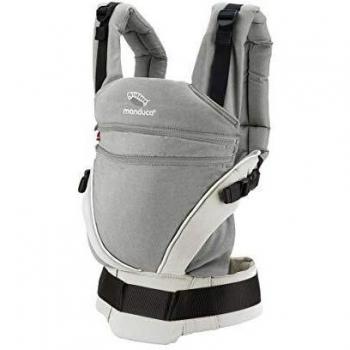 Manduca xt mochila portabebe cotton greywhite portabebe con anchura de la base regulable en continuo algodon organico para llevar al bebe delante a la espalda en la cadera 35 20kg