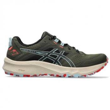 Zapatillas de Trail Running ASICS Trabuco Terra 2 Hombre Verde Azul Rojo Talla 40