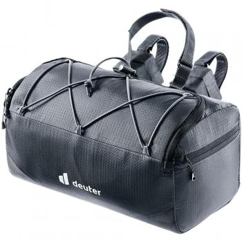 Bolsa para bicicleta Deuter Mondego HB 8L - Negra, impermeable, con capacidad de 8 litros, sistema de sujeción fácil al manillar, material resistente y duradero, reflectores para mayor visibilidad nocturna