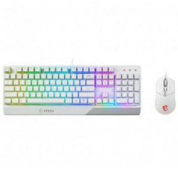 MSI Vigor GK30 Combo White Teclado y Ratón USB AZERTY Francés Blanco