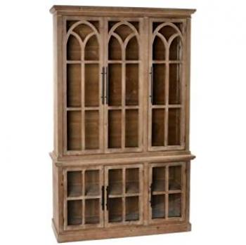Vitrina Estándar DKD Home Decor de Madera y Cristal en Abeto 121 x 33 x 191 cm