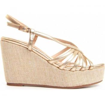 Sandalia con cuña de esparto para mujer Montevita Wesparto5 88501 dorado