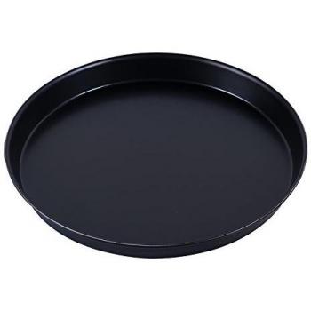 Teglia para Pizza Redonda 26 cm Alta con Bordes, Hierro Azul, Cocción Uniforme y Libre de PFOA