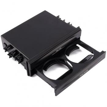 Kit universal con cajón de almacenamiento y posavasos para coche de Yooso, para compartimento de radio de DIN simple/doble