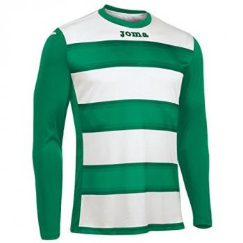Joma Europa III Camiseta de Juego Manga Larga, Hombre, Verde/Blanco, 6XS-5XS