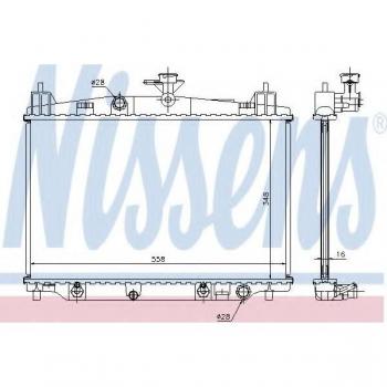 Radiador Nissens 68505 para refrigeración del motor
