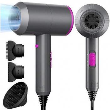 Fezax Secador de Pelo, Secador Iónico, Secador de Pelo Profesional Iónico con Protección Contra el Sobrecalentamiento,2000W Equipado con 2 Configuraciones de Calor, 3 Velocidades de Viento