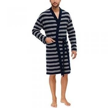 Schiesser Bademantel-Albornoz Hombre,  
 azul