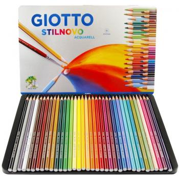 Giotto Stilnovo Acquarell Lápices de Colores Acuarelables, Estuche Metal 36 Uds.
