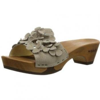 Woody Lilli 14250/73 - Zuecos de cuero para mujer, color gris, talla 42