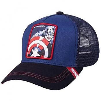 CERDÁ LIFE'S LITTLE MOMENTS Gorra Trucker Capitan America con Licencia Marvel, Multicolor, Talla única Unisex Adulto