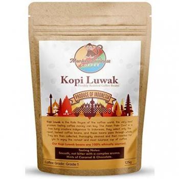 Monkey Business Coffee - Frijoles Integrales De Café Kopi Luwak Salvaje - 125 Gramos