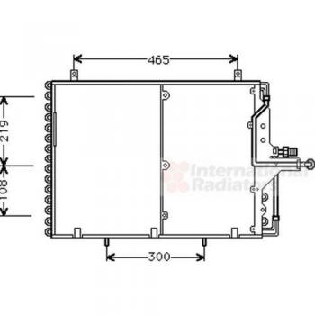 Condensador de aire acondicionado Van Wezel 30005169 para Mercedes Clase E W124 (1993-1995) versiones 280e, 300e y 320e
