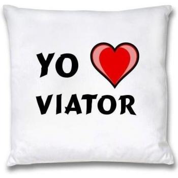 Ropa de almohada blanca con Amo Viator