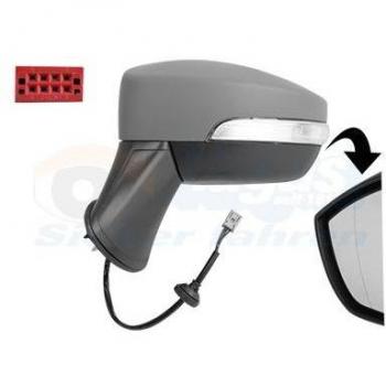 Espejo retrovisor VAN WEZEL 1802807 con diseño específico para vehículos, ajuste eléctrico, cristal convexo, carcasa de plástico resistente y homologación conforme a las normativas de seguridad