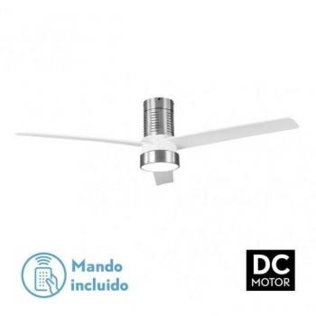 Ventilador de Techo DC Teo 24W Níquel 3 Aspas Blancas