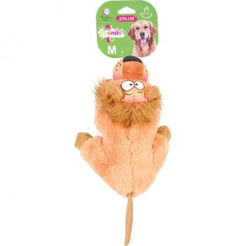 Zolux Peluche León con Sonido para Perros - Juguete de peluche suave, sonido incorporado, ideal para perros pequeños y medianos, fomenta el juego interactivo y la estimulación mental