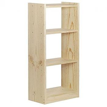 Librería en Kit Gala de Pino Macizo con 4 Balas y Dimensiones 120,7x49,6x25cm