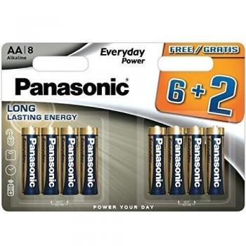 Baterías AA Panasonic Everyday Power 8-pack (6+2)