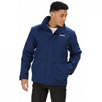 Regatta Hackber Ii - Chaqueta de senderismo impermeable y transpirable con aislamiento térmico para hombre, con capucha oculta, impermeable, Hombre, RMP275 56M90, Prusia, XXL