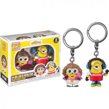 Funko Pocket Pop! Llavero Minions - Pack: Bob de los 70 y Stuart con patines Exclusivo